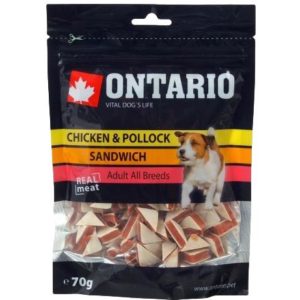 Ontario pochúťka Chicken Jerky Sandwich (70 g)