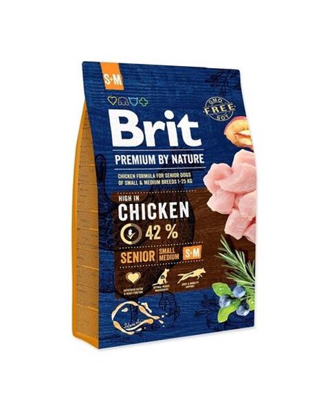 Brit Premium by Nature dog Senior S+ M 3 kg