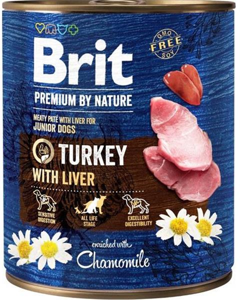 Brit Premium by Nature dog Turkey with Liver 6 x 800 g konzerva