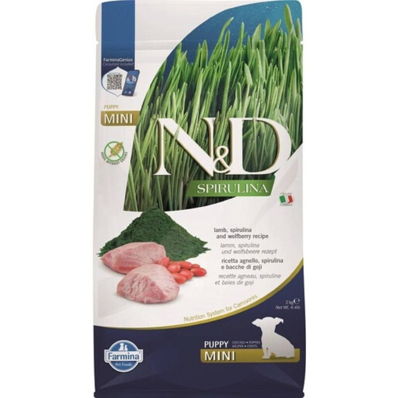 Farmina N&D dog SPIRULINA (GF) puppy mini, lamb 2 kg