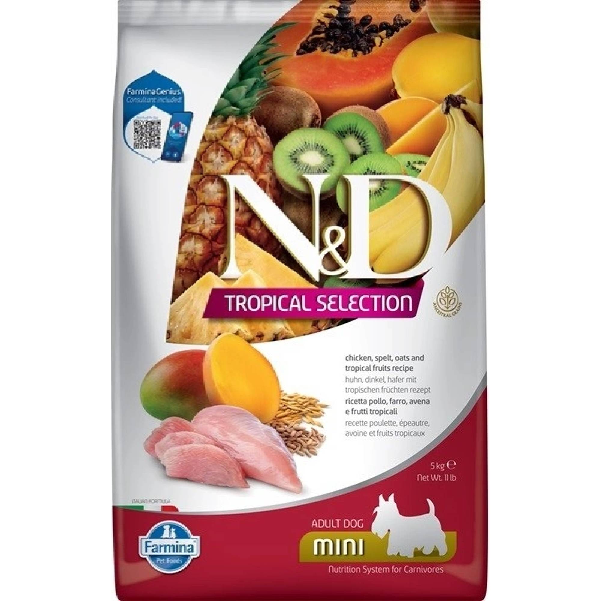 Farmina N&D dog TROPICAL SELECTION (AG) adult mini, chicken 1,5 kg