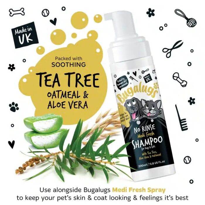 Bugalugs bezoplachový šampón pre psov proti svrbeniu 200 ml – Obrázok 4