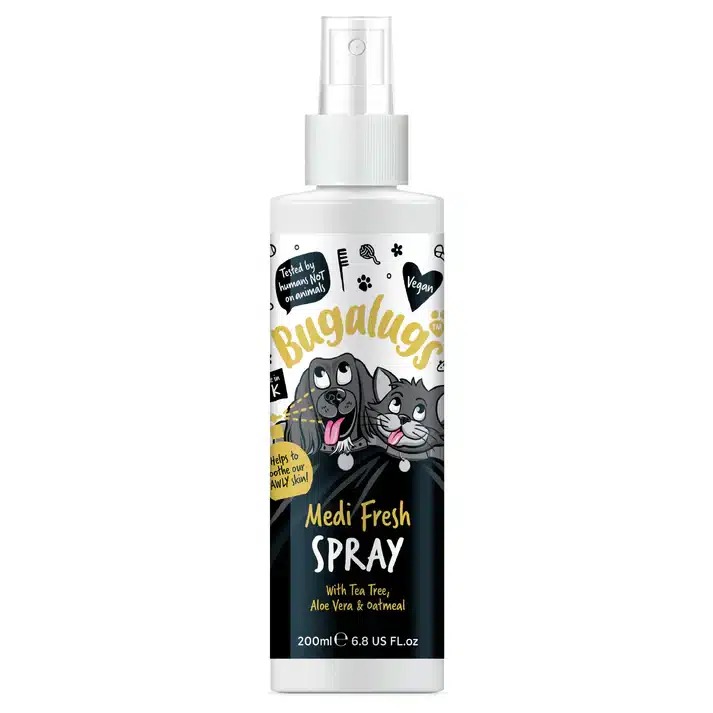 Bugalugs-Medi-Fresh-Spray-Dog-Cat-Front Sprej pre psov Medi Fresh proti svrbeniu