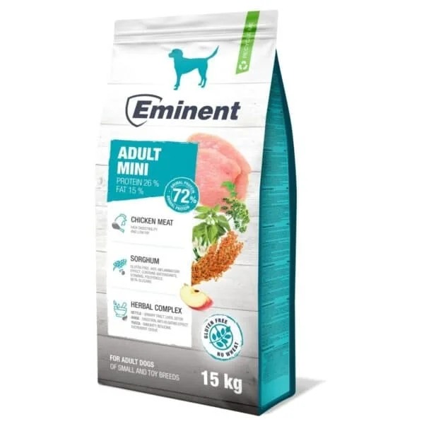 granule pre psov Eminent Adult Mini 15 kg balenie
