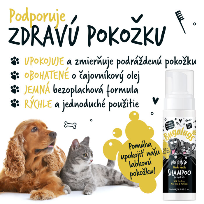 Bugalugs bezoplachový šampón pre psov proti svrbeniu 200 ml – Obrázok 2