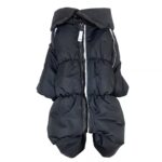 overal pre psov BLACK čierny - nepremokavý zateplený zimný overal na zips pre psa