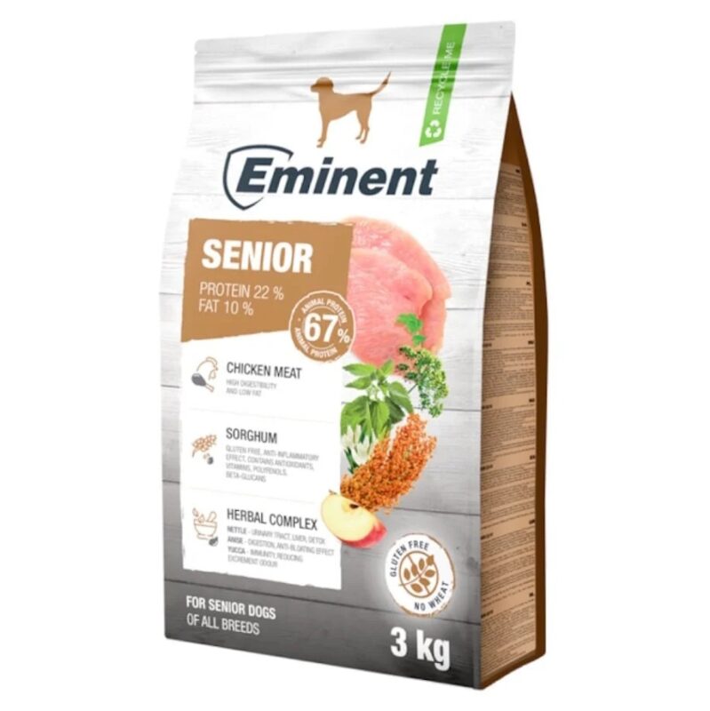 granule pre psov Eminent Senior 3 kg balenie