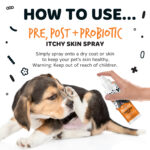 Bugalugs Pre, Post + Probiotic upokojujúci sprej na svrbiacu pokožku pre psov – Obrázok 3