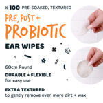 Bugalugs Pre, Post + Probiotic vlhčené utierky na čistenie uší pre psov 100 ks – Obrázok 4