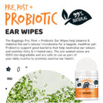 Bugalugs Pre, Post + Probiotic vlhčené utierky na čistenie uší pre psov 100 ks – Obrázok 3